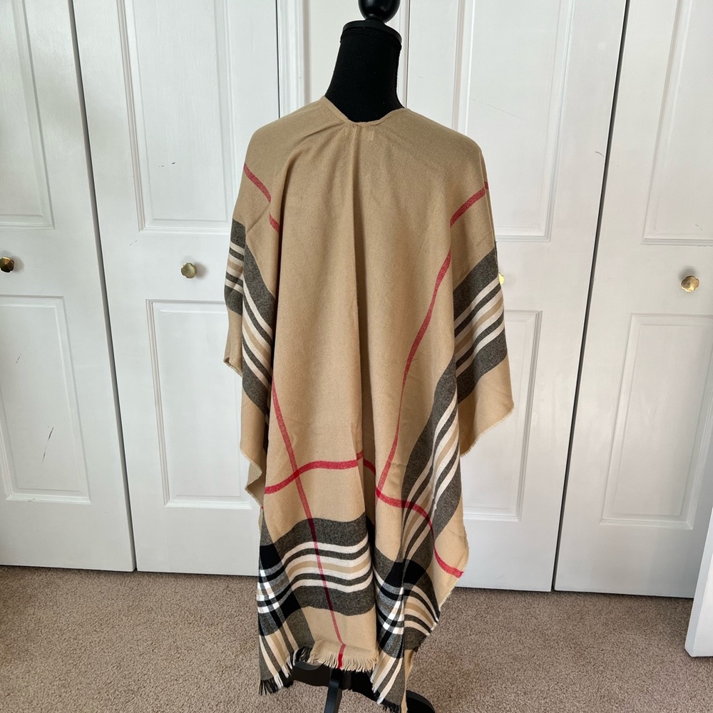 Plaid Ruana - Picture 3 of 6